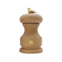 Мельница для соли 11 см, бук, цвет "светлое дерево", серия Bird, Bisetti