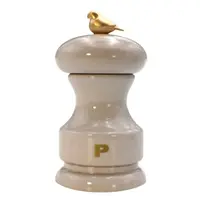 Мельница для перца 11 см, бук лакированный, цвет белый, серия Bird, Bisetti