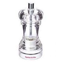 Мельница для соли и перца h 11,5 см, акрил, прозрачная, серия SPICE & CO, Bisetti