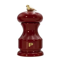 Мельница для перца 11 см, бук лакированный, цвет красный, серия Bird, Bisetti
