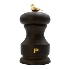 Мельница для перца 11 см, бук, цвет "темное дерево", серия Bird, Bisetti