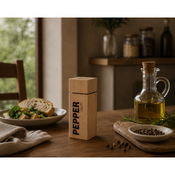 Мельница для перца 12,5 см, бук, серия CORTINA, Bisetti, изображение 2