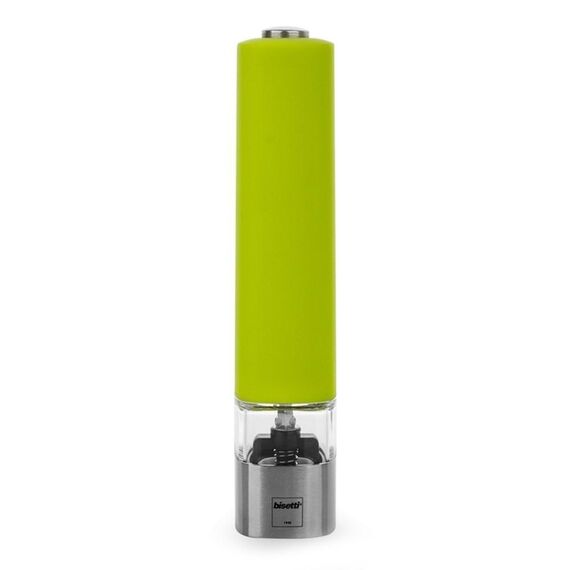 Мельница электрическая для соли h 20 см, цвет салатовый, серия ELECTRIC, Bisetti
