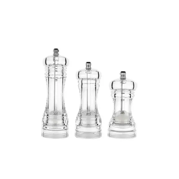 Мельница для соли и перца h 11,5 см, акрил, прозрачная, серия SPICE & CO, Bisetti, изображение 2