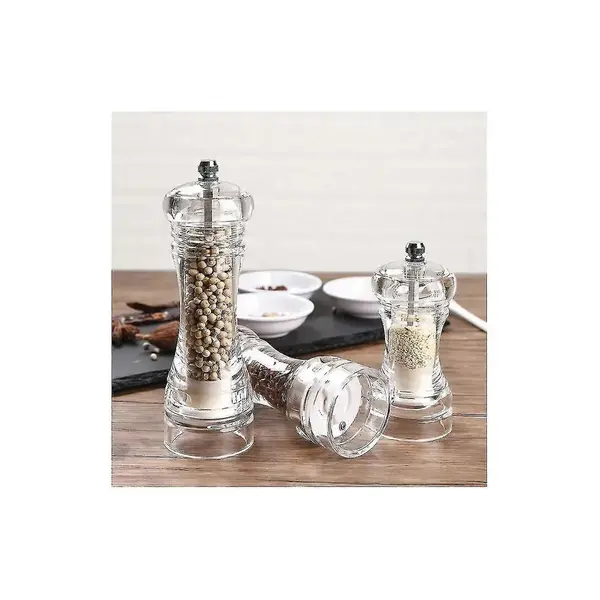 Мельница для соли и перца h 11,5 см, акрил, прозрачная, серия SPICE & CO, Bisetti, изображение 3