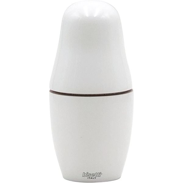 Мельница для специй "матрешка" h 15 см, бук лакированный, цвет белый, серия MATRYOSHKA, Bisetti