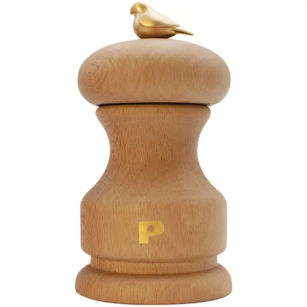 Мельница для перца 11 см, бук, цвет "светлое дерево", серия Bird, Bisetti